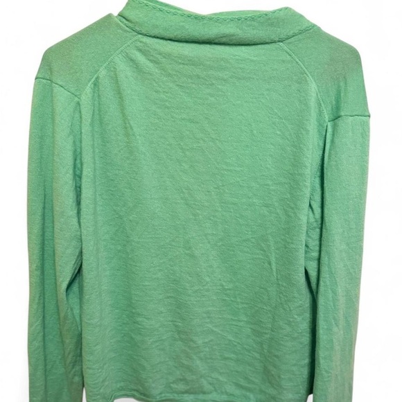 Escada Green Cashmere Tie and Snap Front Cardigan Knitwear - Picture 7 of 8